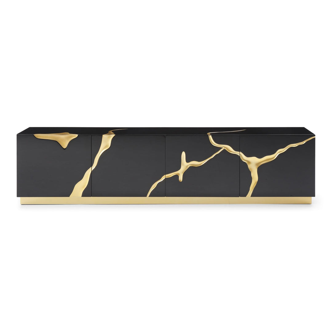Aspen - Modern Black & Gold TV Stand