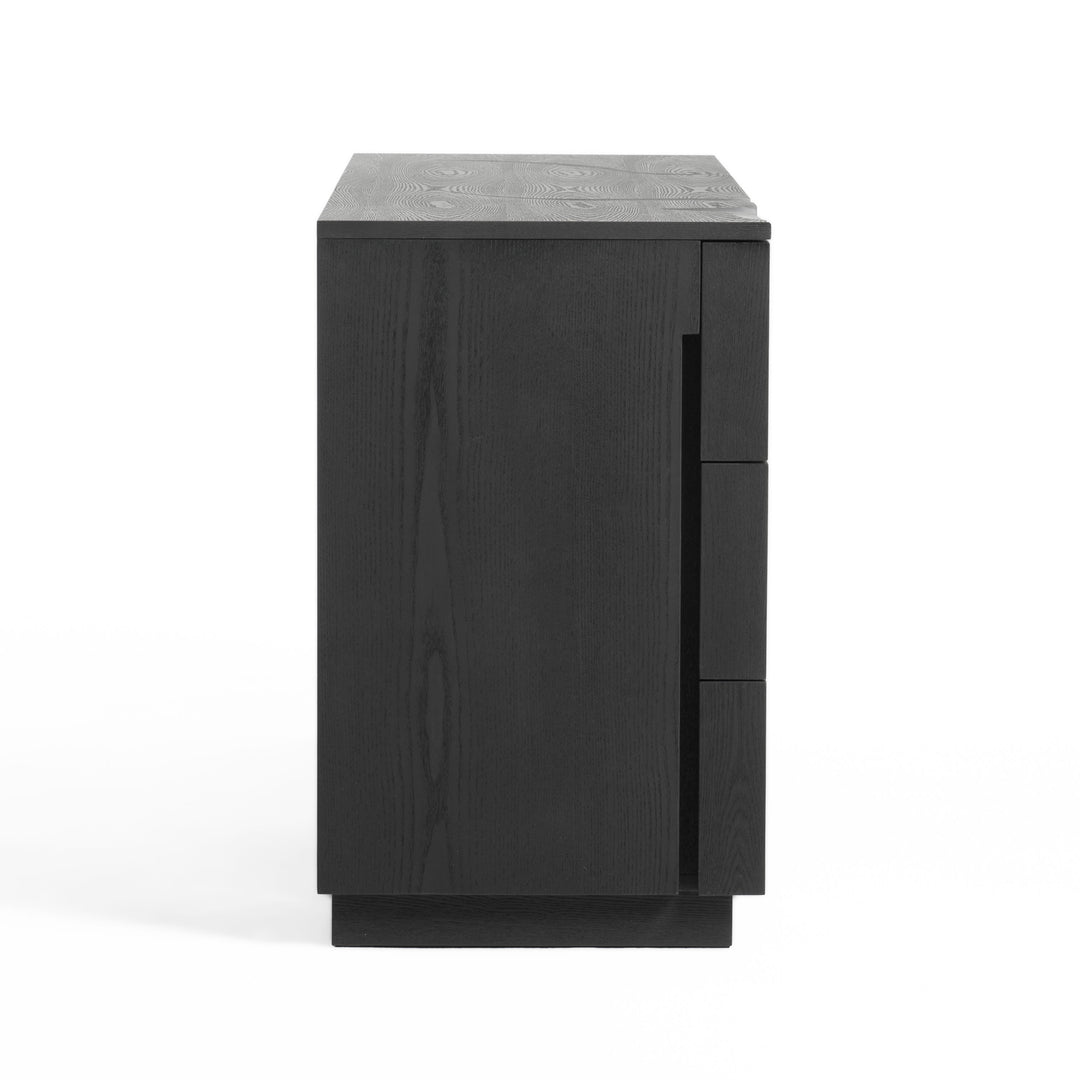 Aspen  Modern Matte Brown Ash & Silver Dresser