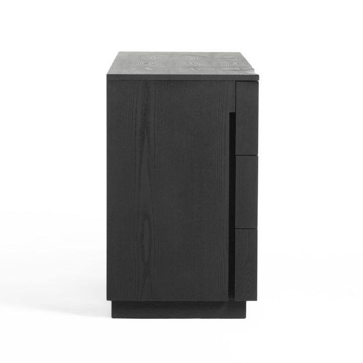 Aspen  Modern Matte Brown Ash & Silver Dresser