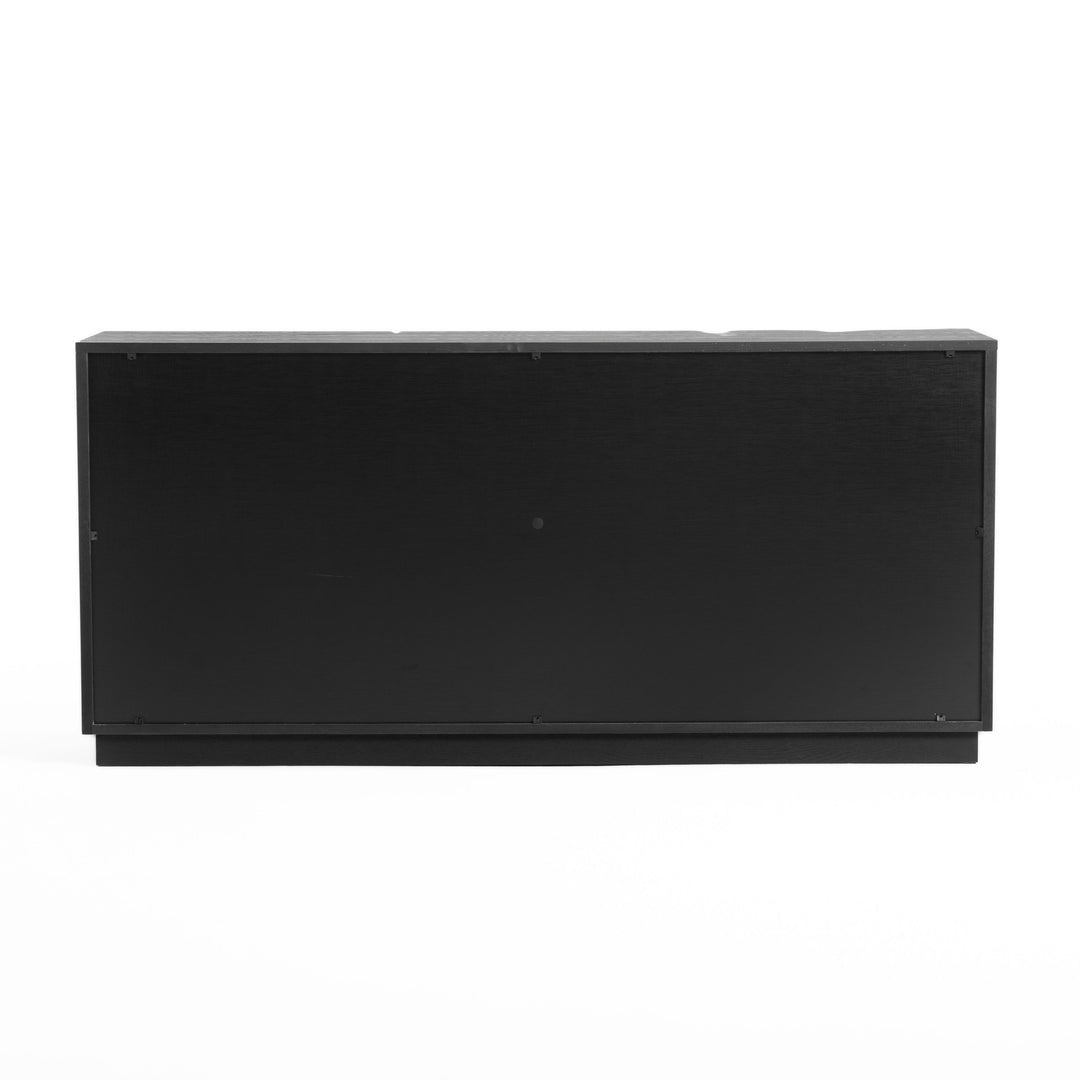 Aspen  Modern Matte Brown Ash & Silver Dresser