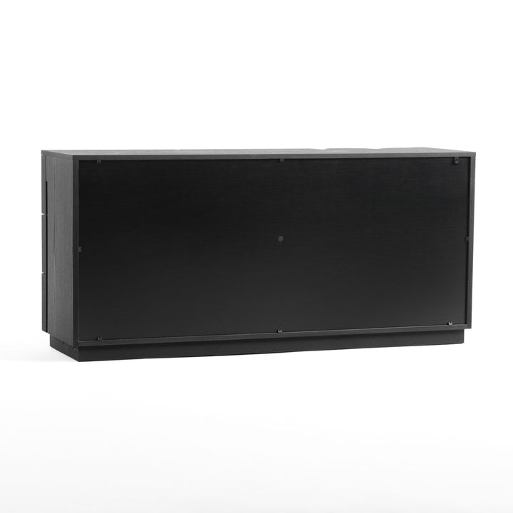 Aspen - Modern Matte Brown Ash &amp; Silver Dresser