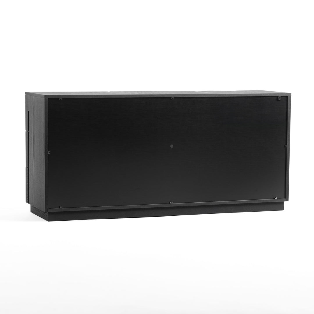 Aspen - Modern Matte Brown Ash & Silver Dresser