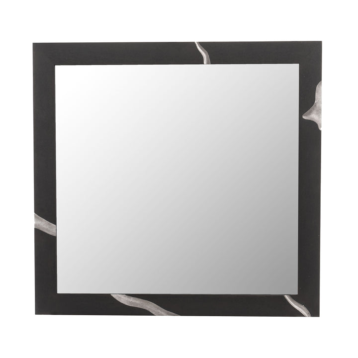 Aspen - Modern Matte Brown Ash &amp; Silver Mirror