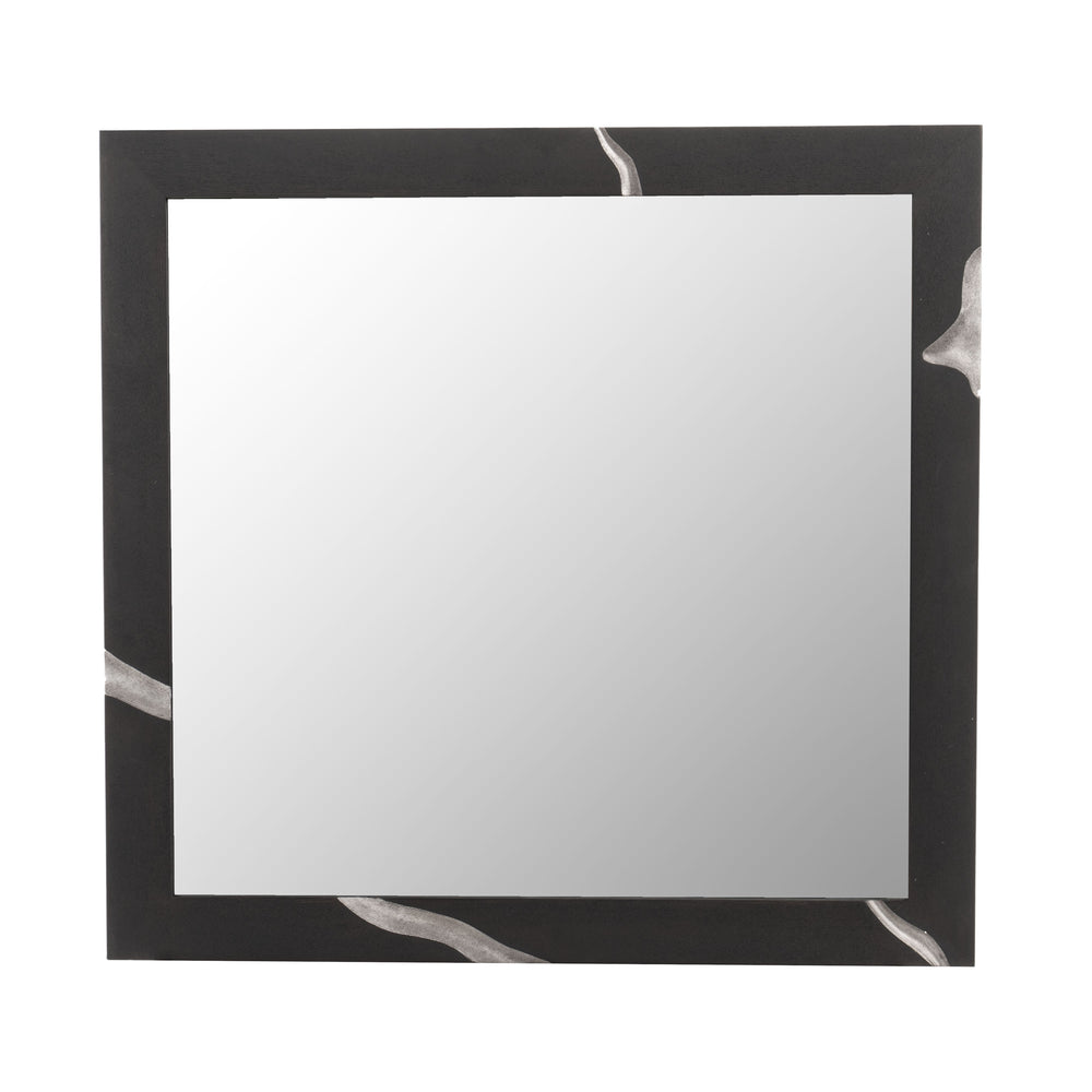 Aspen - Modern Matte Brown Ash & Silver Mirror