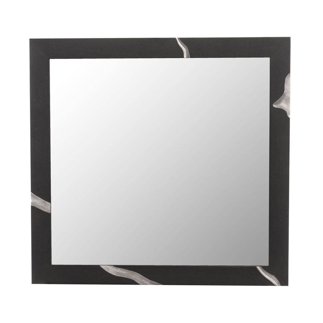 Aspen - Modern Matte Brown Ash & Silver Mirror