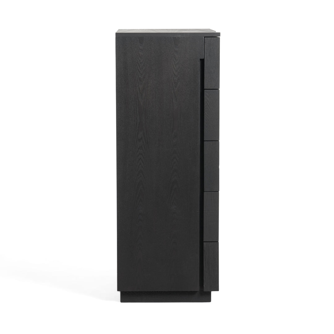 Aspen - Modern Matte Brown Ash & Silver Chest