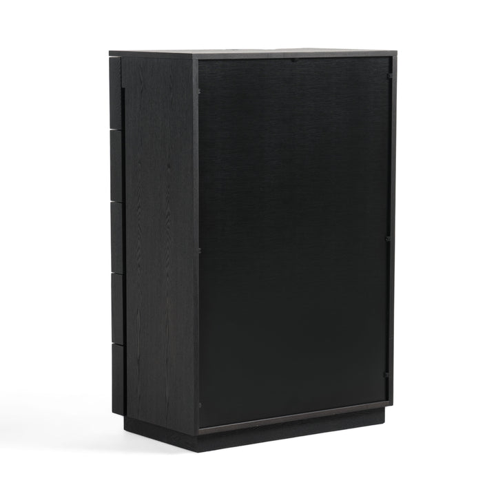 Aspen - Modern Matte Brown Ash &amp; Silver Chest