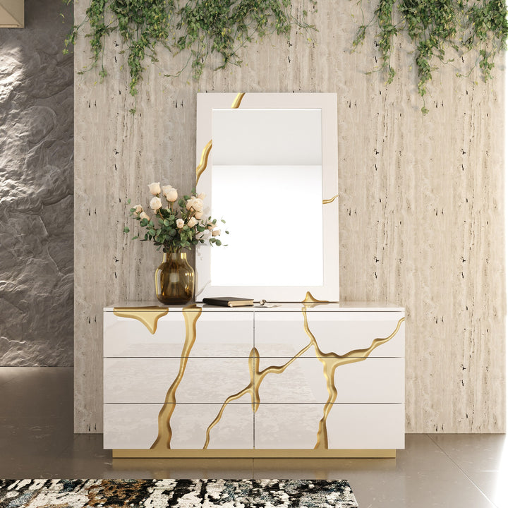 Aspen Modern White Mirror