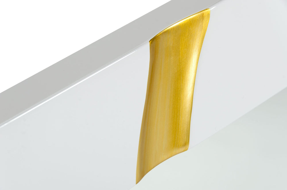 Aspen Modern White Mirror - View 3