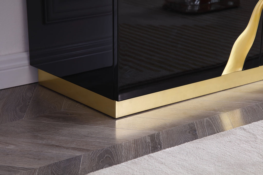 Aspen - Modern Black & Gold TV Stand