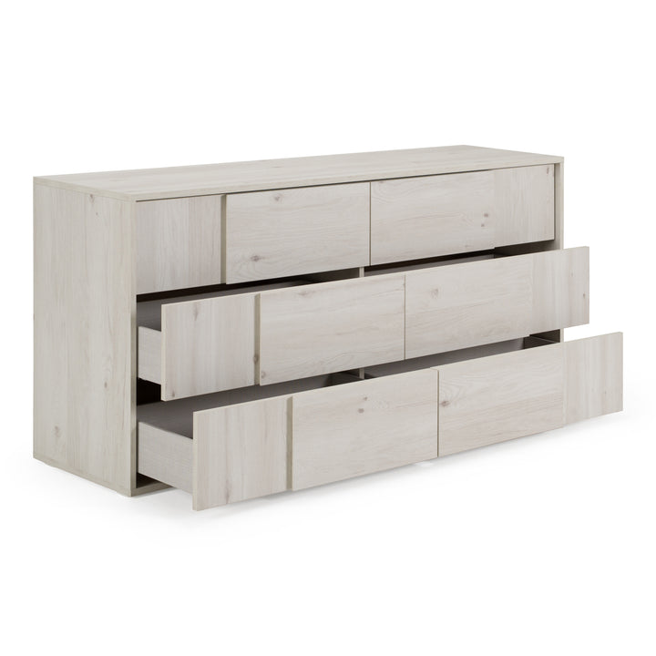 Asus - Italian Modern White Washed Oak Dresser