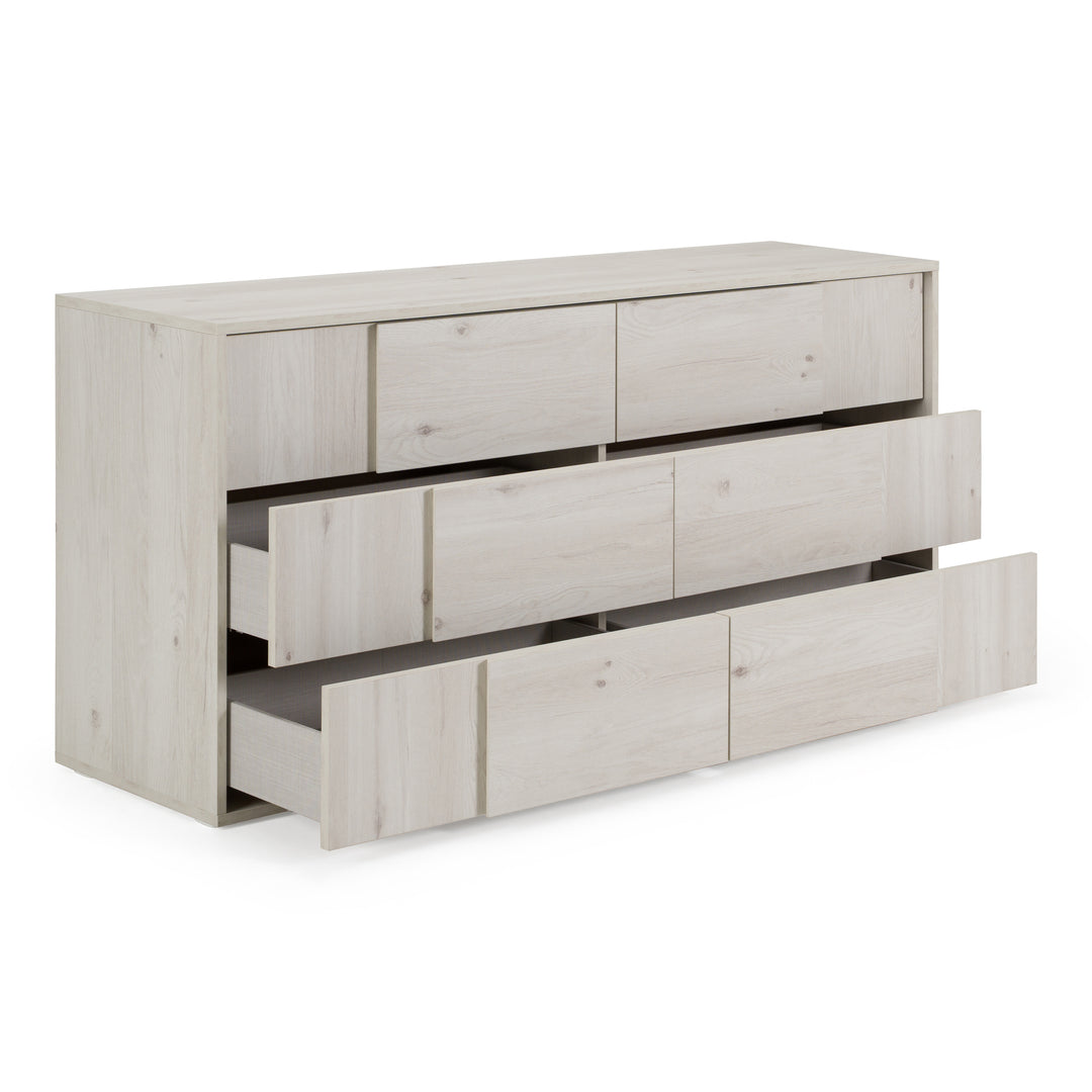 Asus - Italian Modern White Washed Oak Dresser