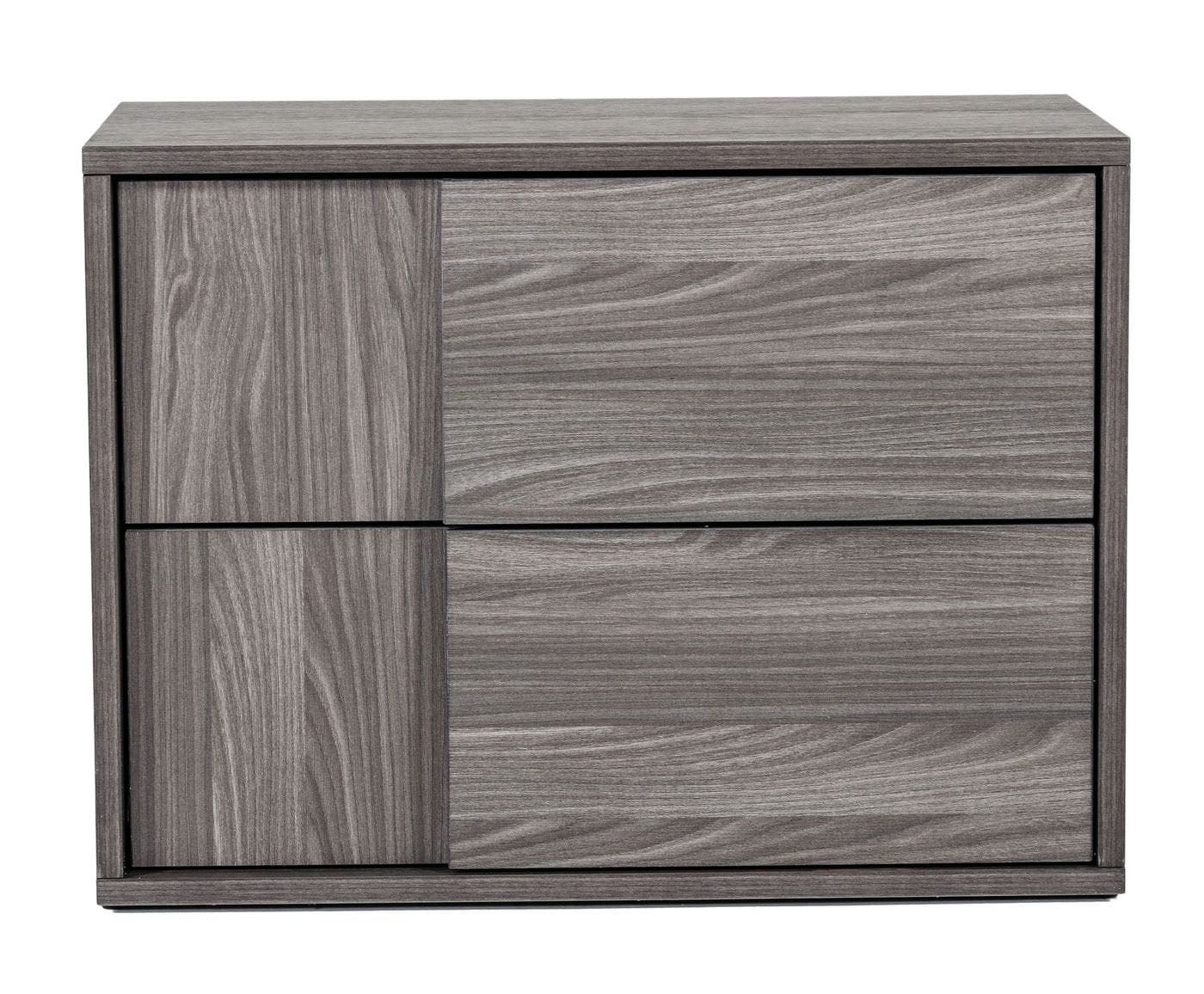 Asus - Italian Modern Elm Grey Nightstand