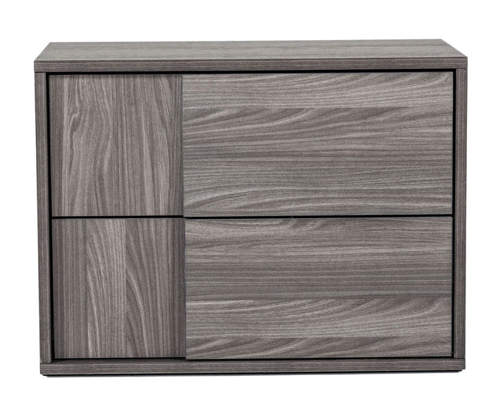Asus - Italian Modern Elm Grey Nightstand