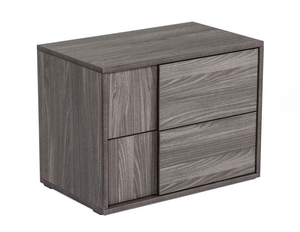 Asus - Italian Modern Elm Grey Nightstand - View 2