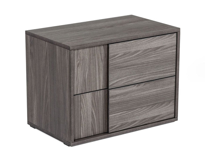 Asus - Italian Modern Elm Grey Nightstand - View 2