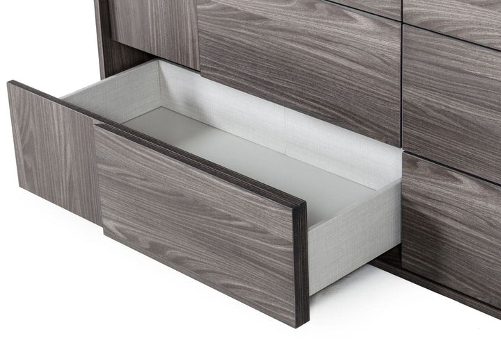Asus - Italian Modern Elm Grey Dresser