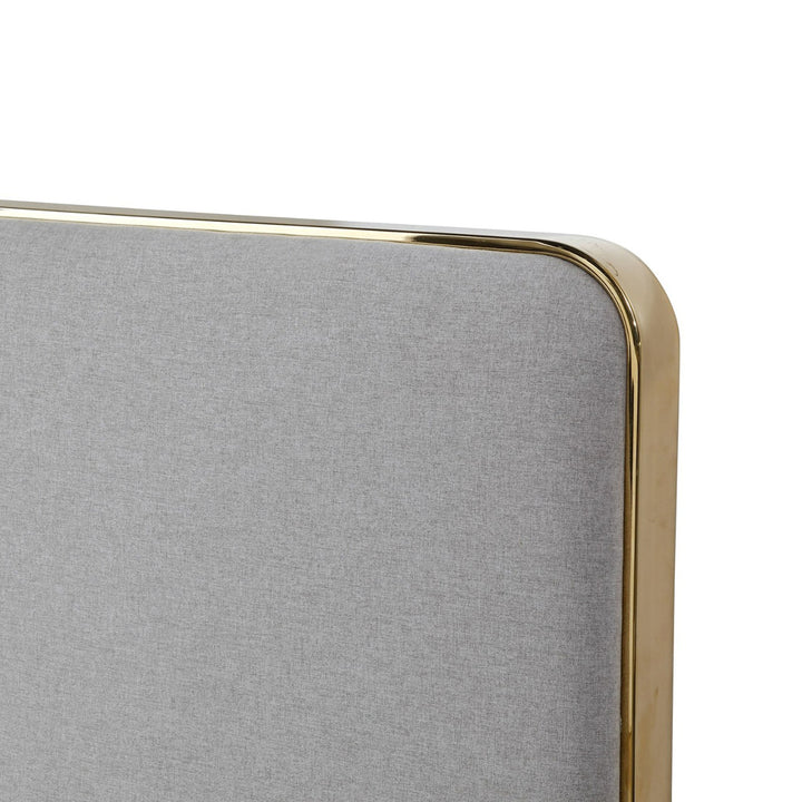 Athena - Modern Light Grey Linen + Gold Bed