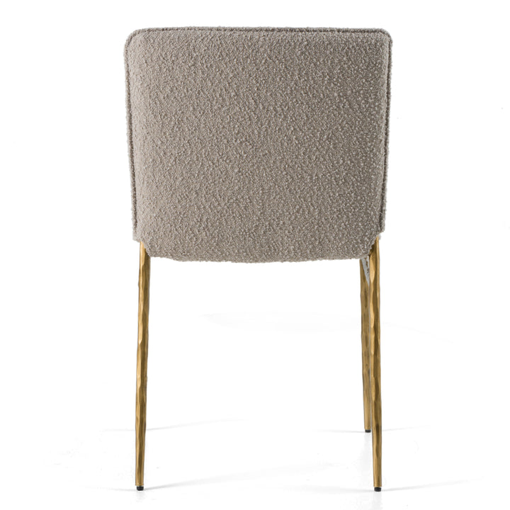 Atlanta - Modern Beige Fabric &amp; Brass Dining Chair