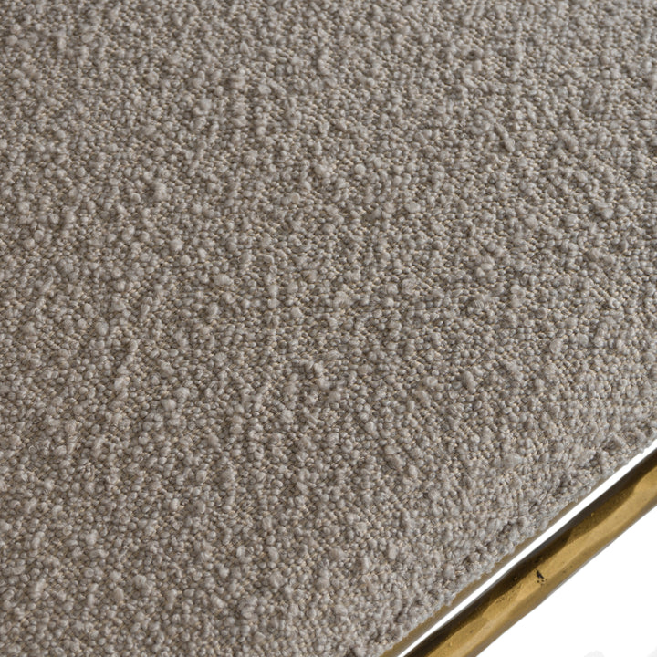 Atlanta - Modern Beige Fabric &amp; Brass Dining Chair