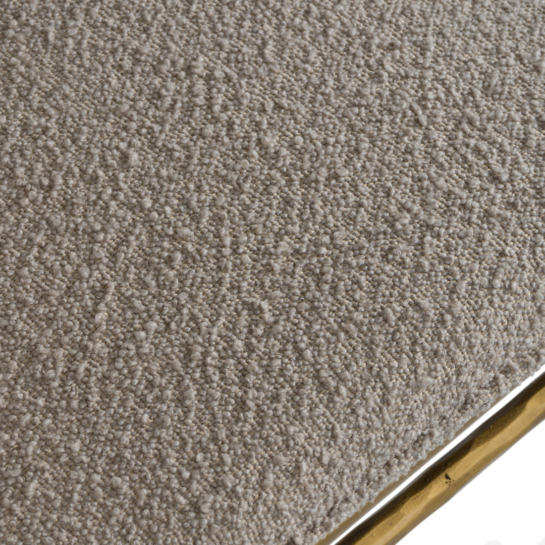 Atlanta - Modern Beige Fabric & Brass Dining Chair