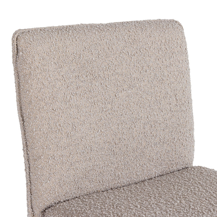 Atlanta - Modern Beige Fabric &amp; Brass Counter Chair