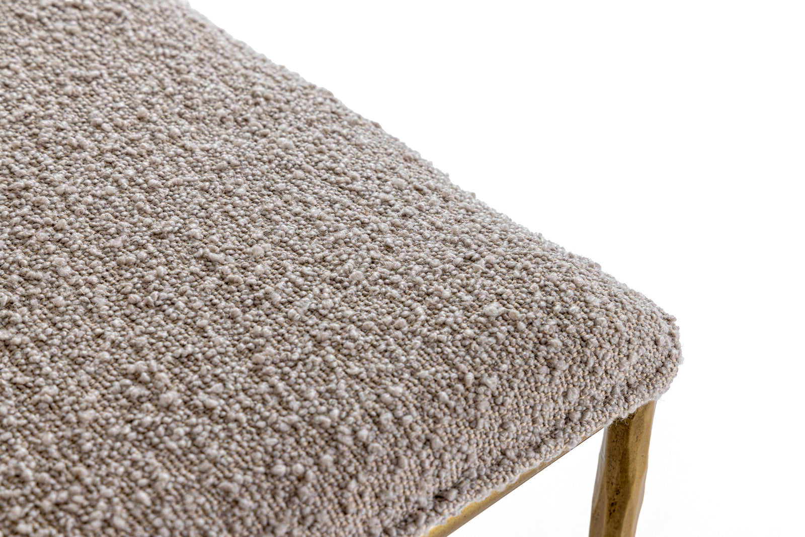 Atlanta - Modern Beige Fabric  and  Brass Counter Chair
