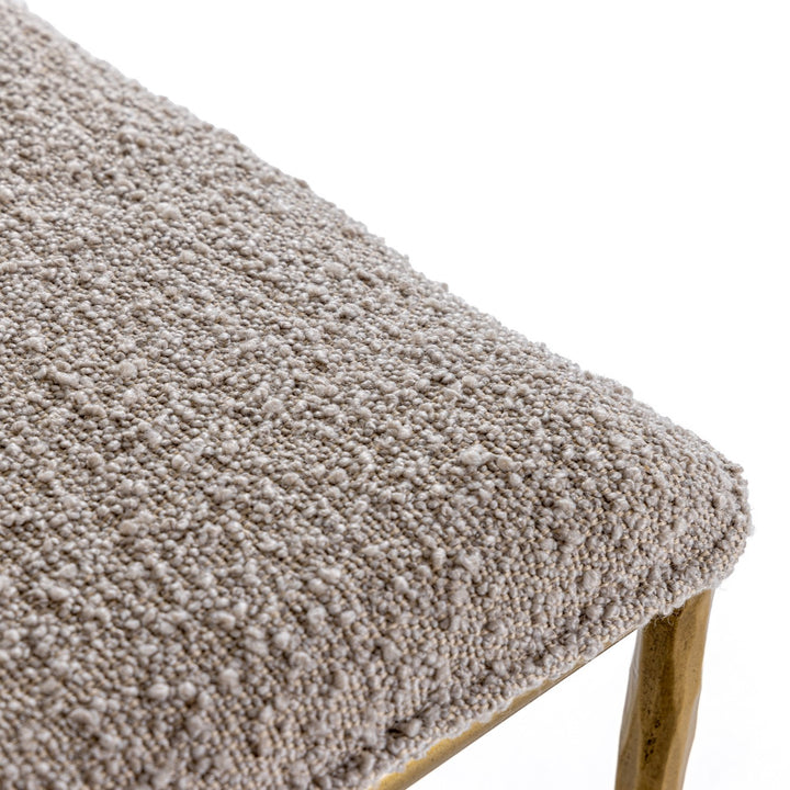 Atlanta - Modern Beige Fabric &amp; Brass Counter Chair