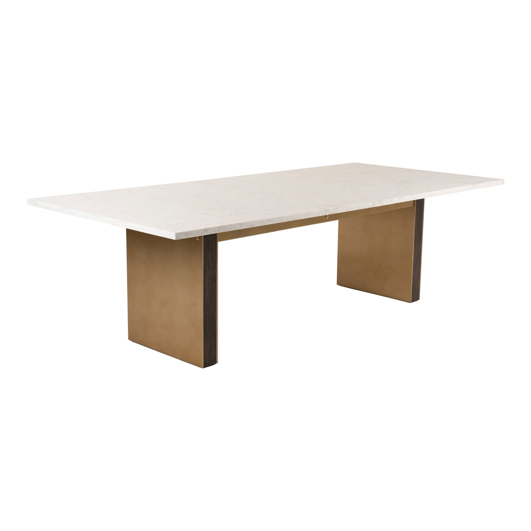 Auer - White Marble & Gold Dining Table