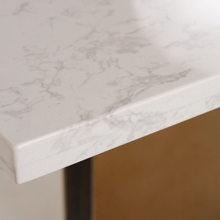 Auer - White Marble &amp; Gold Dining Table