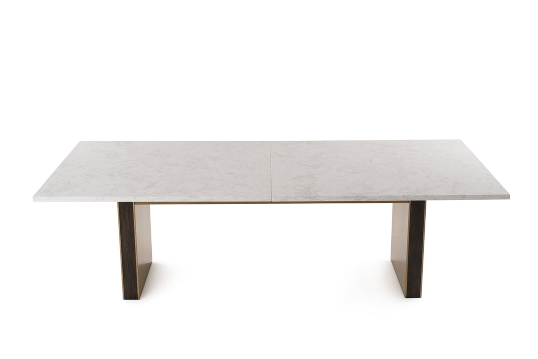 Auer  White Marble & Gold Dining Table