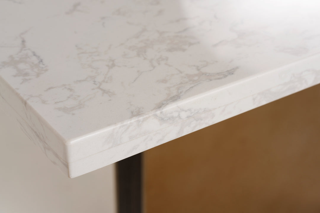 Auer - White Marble  and  Gold Dining Table