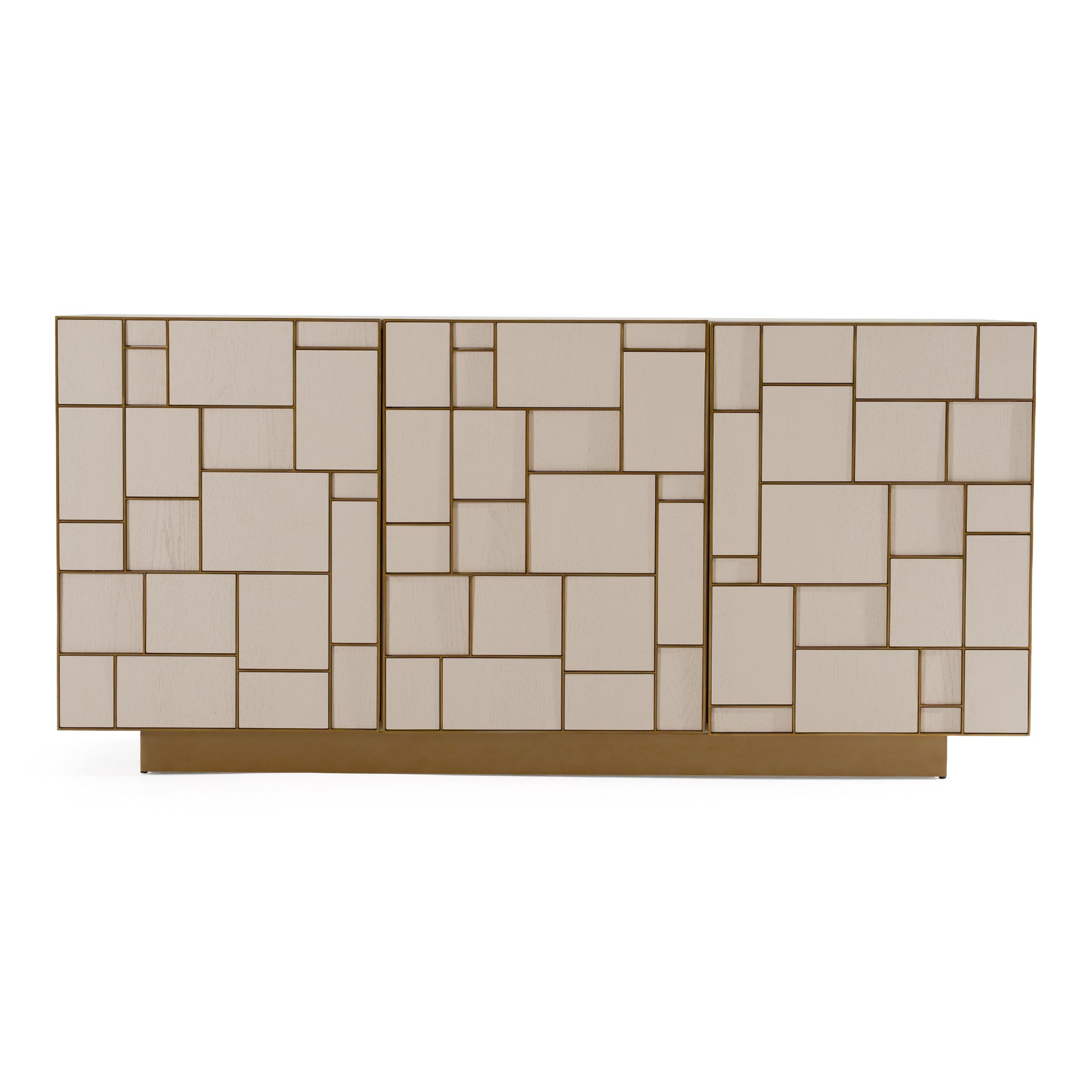 Auer - Mid-Century Modern Cream Ash  Gold Buffet