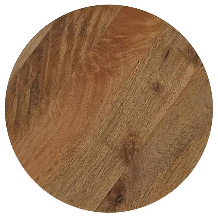 Aureo - Round Solid Wood Accent Side Table - Wild Honey Side Table modern furniture Contempo Furniture