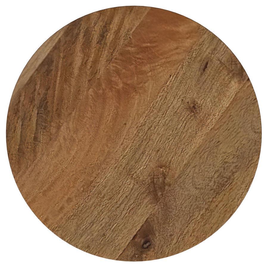Aureo - Round Solid Wood Accent Side Table - Wild Honey Side Table modern furniture Contempo Furniture