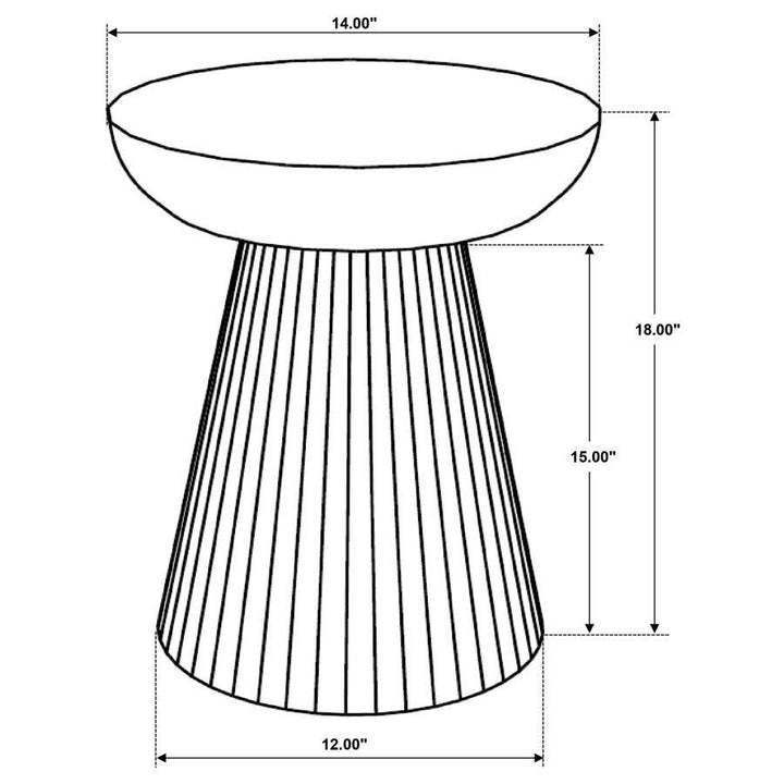 Aureo - Round Solid Wood Accent Side Table - Wild Honey Side Table modern furniture Contempo Furniture