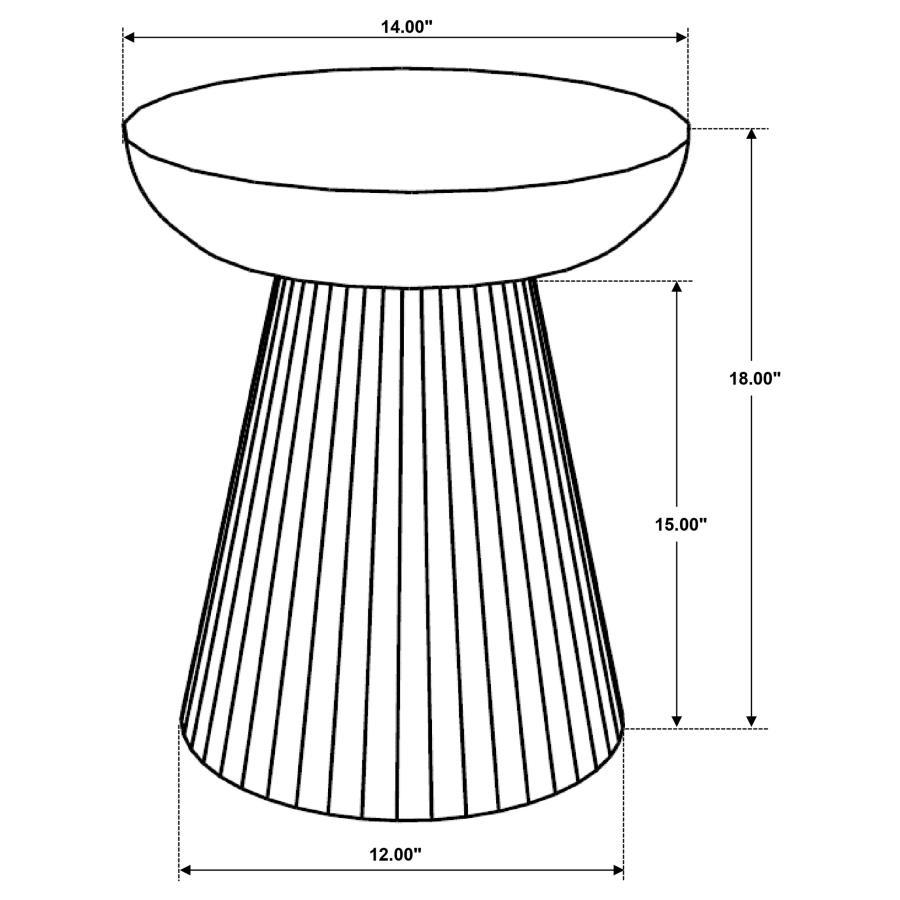 Aureo - Round Solid Wood Accent Side Table - Wild Honey Side Table modern furniture Contempo Furniture