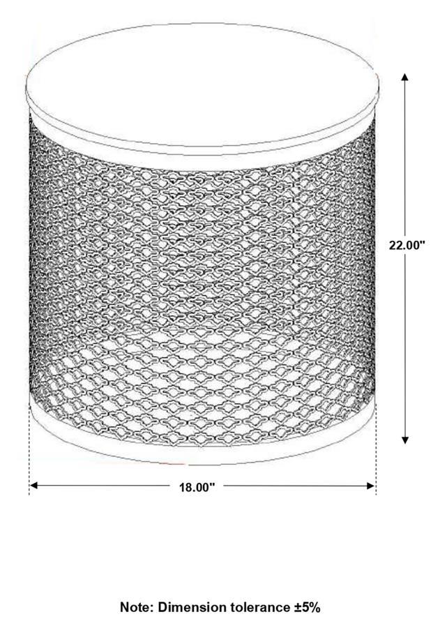 Aurora - Round Drum Base Accent Side Table - Natural And Black Side Table modern furniture Contempo Furniture
