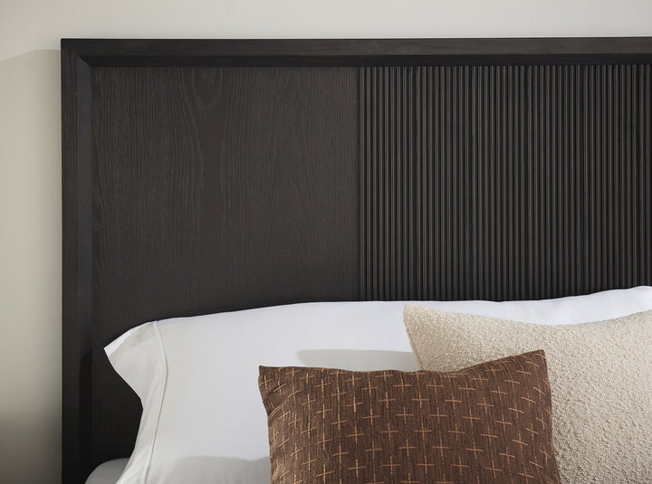 Avedon Panel Bed in Smokey Topaz Bed modern furniture Contempo Furniture