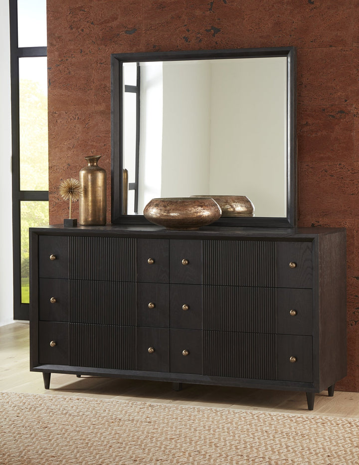 Avedon Wall or Dresser Mirror in Smokey Topaz Mirror modern furniture Contempo Furniture