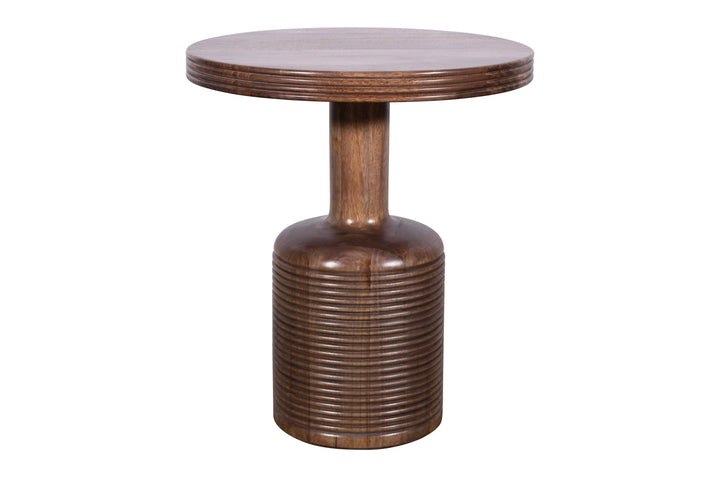 Modus Furniture Pjrt22 Liyana Solid Wood Round End Table In Natural Tan
