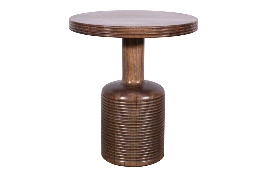 Modus Furniture Pjrt22 Liyana Solid Wood Round End Table In Natural Tan