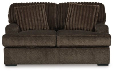 Aylesworth Loveseat - Dark Brown Stationary Loveseat modern furniture Contempo Furniture