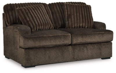 Aylesworth Loveseat - Dark Brown Stationary Loveseat modern furniture Contempo Furniture
