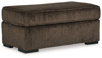 Aylesworth Ottoman - Dark Brown Upholstered Ottoman modern furniture Contempo Furniture