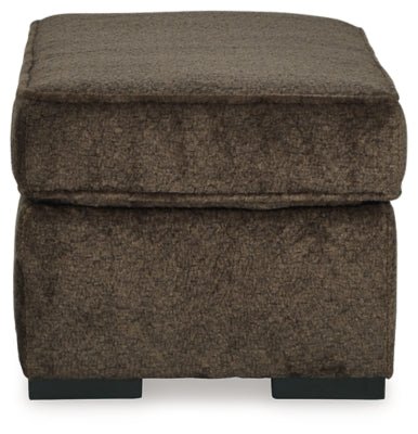 Aylesworth Ottoman - Dark Brown Upholstered Ottoman modern furniture Contempo Furniture