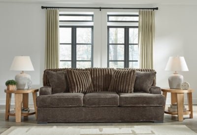 Aylesworth Sofa - Dark Brown Stationary Sofa modern furniture Contempo Furniture