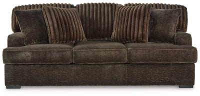 Aylesworth Sofa - Dark Brown Stationary Sofa modern furniture Contempo Furniture