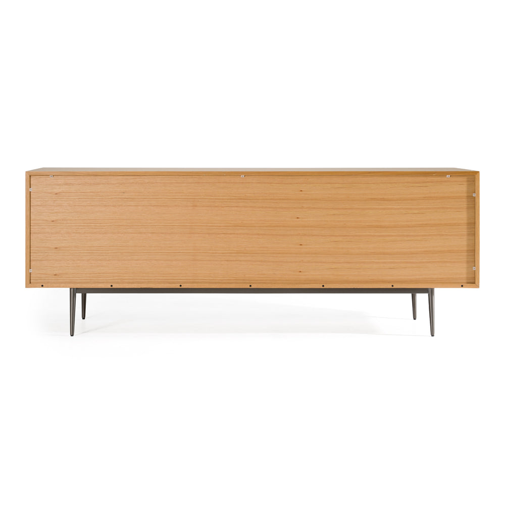 Azteca - Modern White Oak + Black Geometric Pattern Buffet - View 5