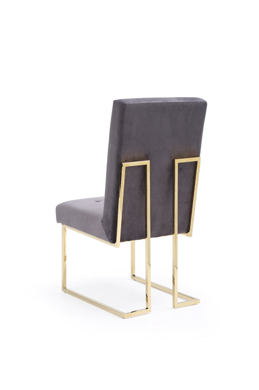 Legend Modern Grey Fabric &amp; Gold Dining Chair (Set of 2)